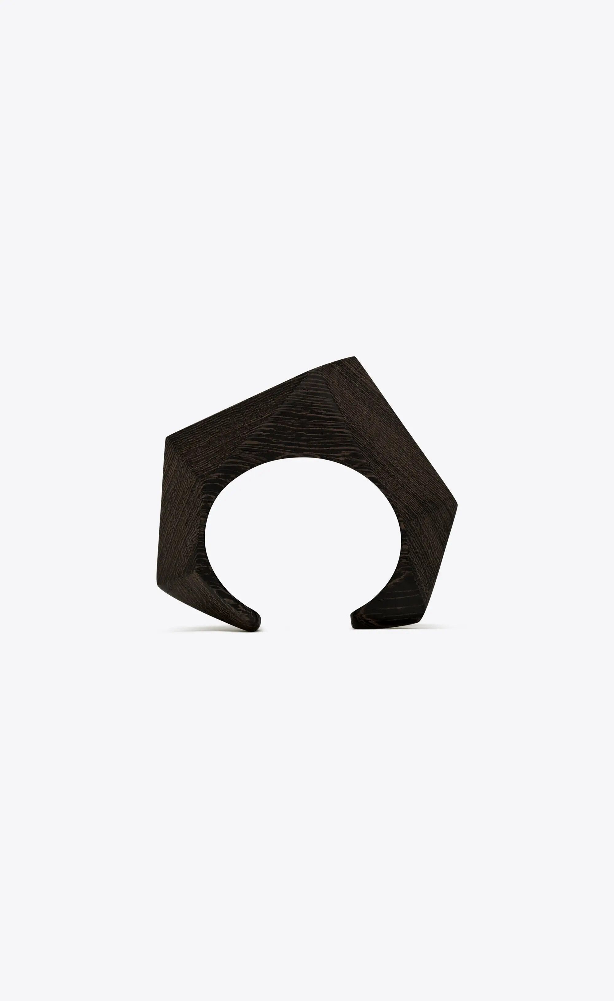 Saint Laurent Paris o1bcso1str0226 Size:S/Pyramid Cuff In Bamboo in Black Size ONE SIZE - 4 Thumbnail