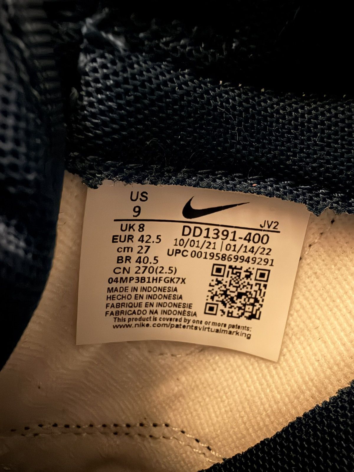 Nike Size 9 - Nike Dunk Low Velarian Blue/White Size US 9 / EU 42 - 6 Thumbnail
