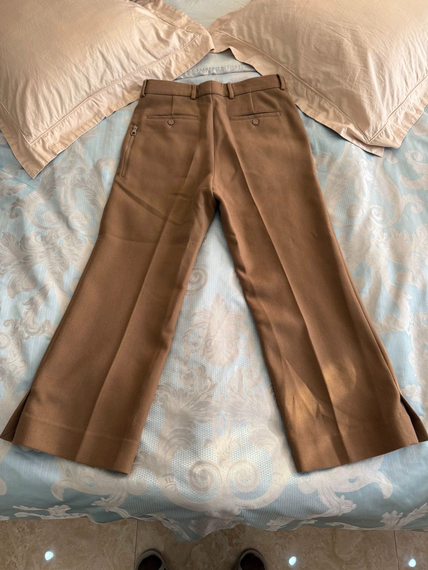 Louis Vuitton LV Wool Meadow Straight Leg Wide Cuff Casual Pants Size 28" / US 6 / IT 42 - 2 Thumbnail