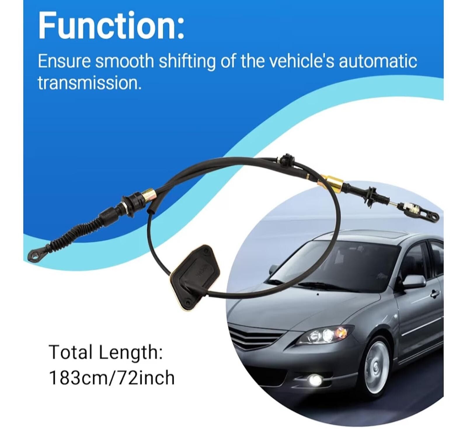 Other Automkt Transmission Shift Cable 06-08 Mazda 6 4CYL Size ONE SIZE - 6 Thumbnail
