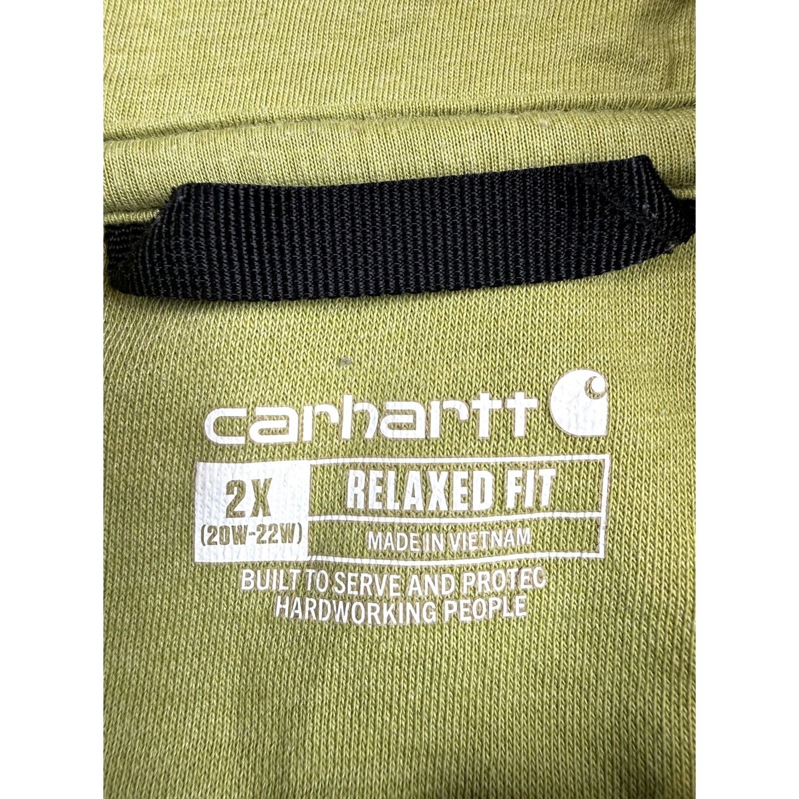 Carhartt Carhartt Hoodie Womens 2X Green Relaxed Fit Pullover Fleece Sweatshirt Logo Size XXL / US 16-18 / IT 52-54 - 3 Thumbnail
