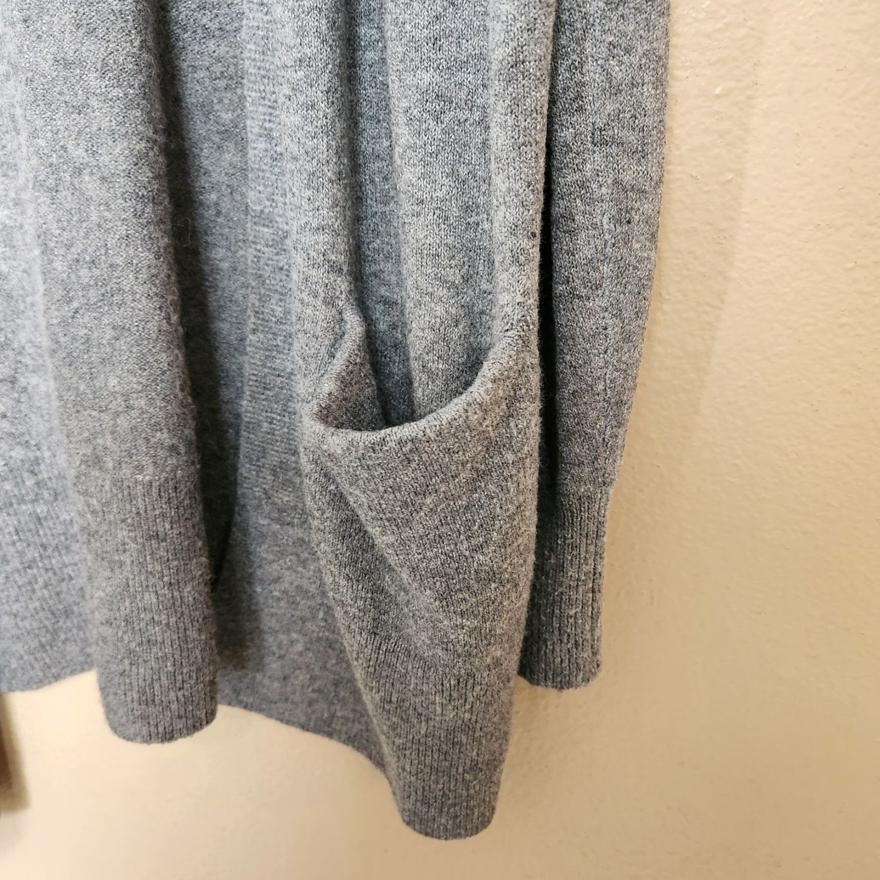 Madewell Madewell Cardigan Womens Wool/Alpaca Blend Gray Cozy Walker Long Open Cardigan-Size L Size L / US 10 / IT 46 - 5 Thumbnail