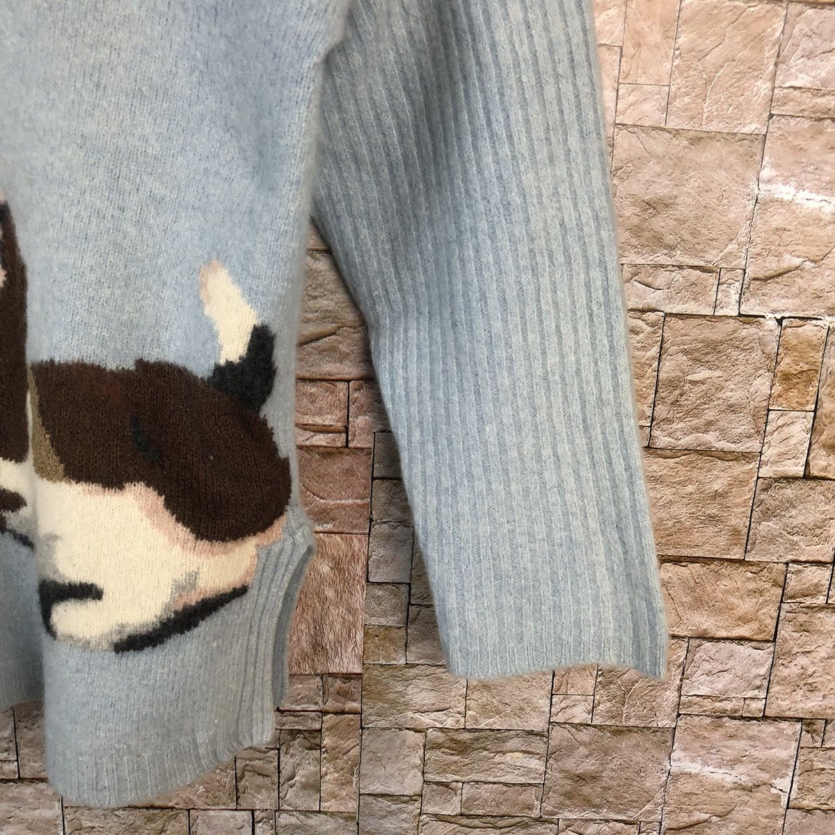 Homespun Knitwear × Japanese Brand Cadornafiore puppy dog Blue vintage Knitwear #A1064 Size XS / US 0-2 / IT 36-38 - 8 Thumbnail