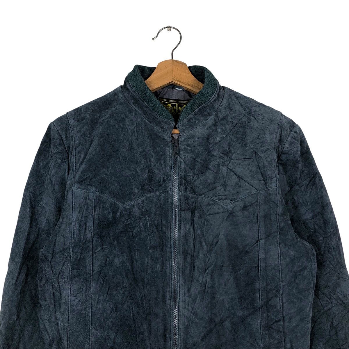 Japanese Brand 📌Vtg Bomber Leather Jacket Genuine Echtes Leder Echt Deer Size US M / EU 48-50 / 2 - 4 Thumbnail