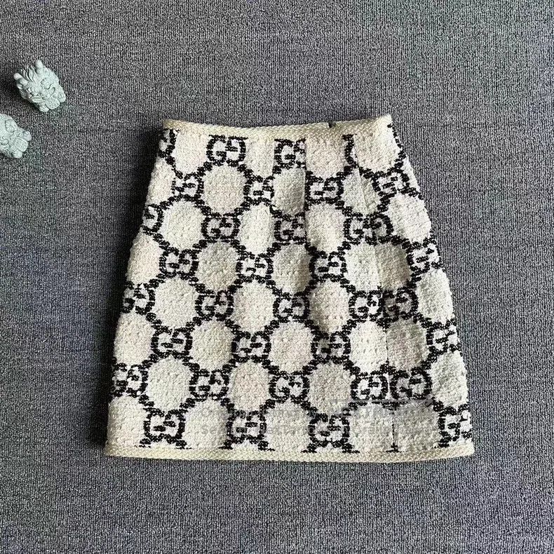 Gucci Gucci Full print double G braided short skirt Size 24" / US 00 / IT 34 - 1 Thumbnail