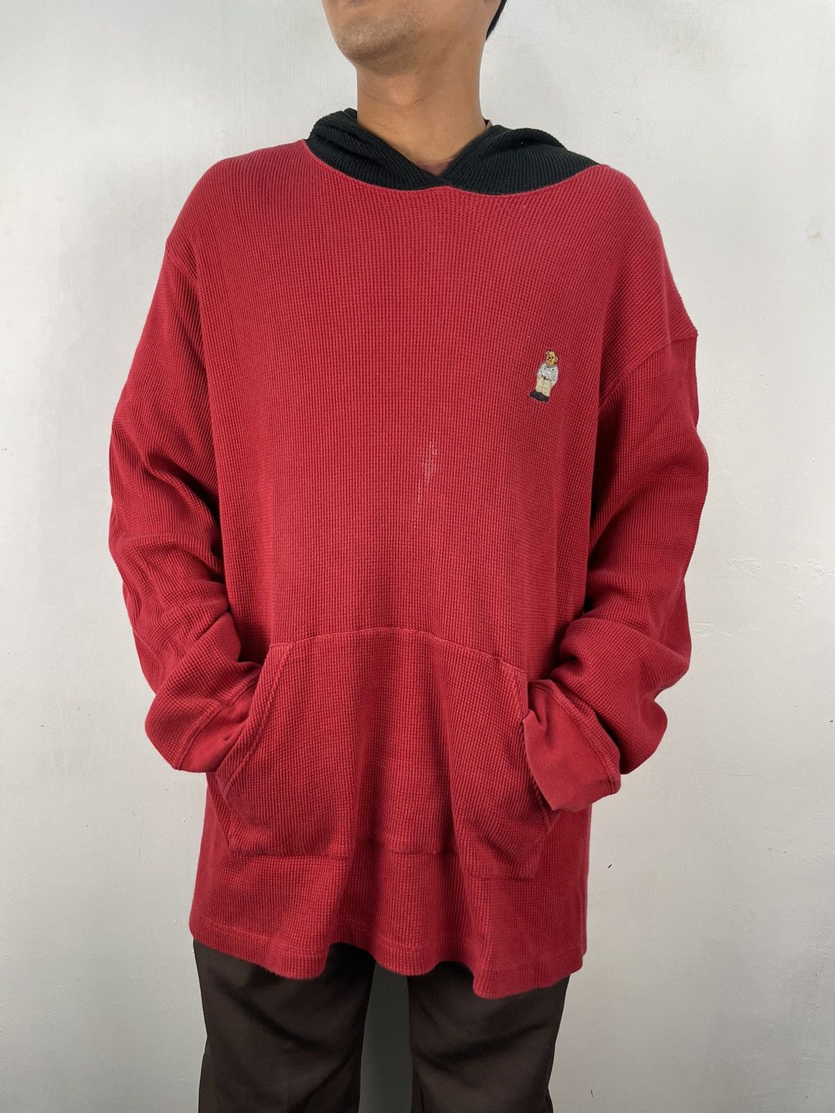 Ralph Lauren Vintage Polo Ralph Lauren Hoodie Waffle Knit Size 2XL Size US XXL / EU 58 / 5 - 2 Thumbnail