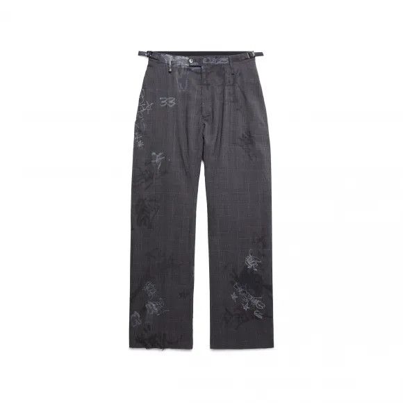 Balenciaga o1mt1gz0824 Graffiti Skater Tailored Pants in Dark Grey Size 32" / US 10 / IT 46 - 1 Thumbnail