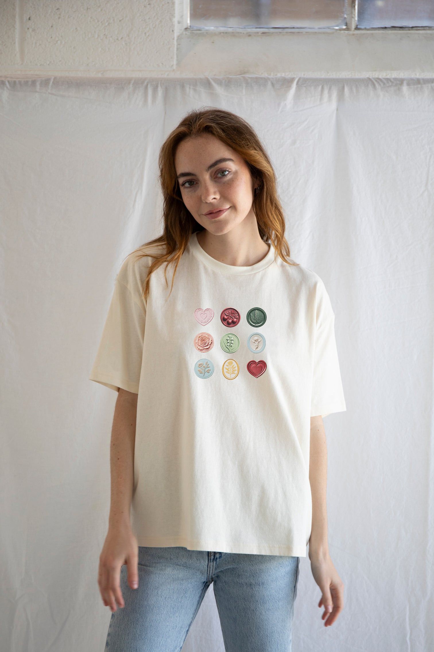 Designer × Vintage Sealed With A Kiss Tee | Romantic Edge, Graphic Attitude Size L / US 10 / IT 46 - 1 Thumbnail