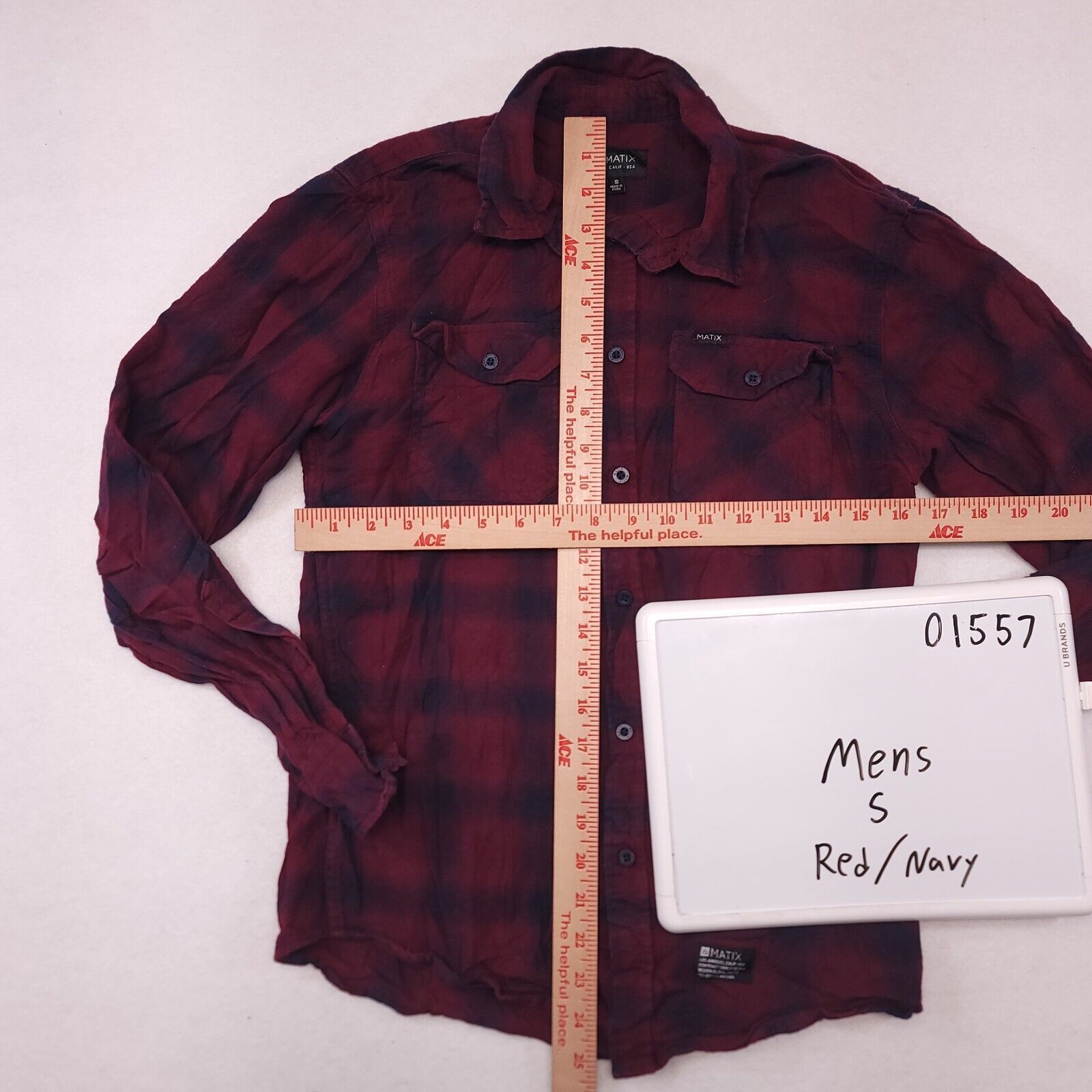Matix Matix Tartan Flannel Button Up Shirt Mens Size Small S Red Size US S / EU 44-46 / 1 - 7 Thumbnail