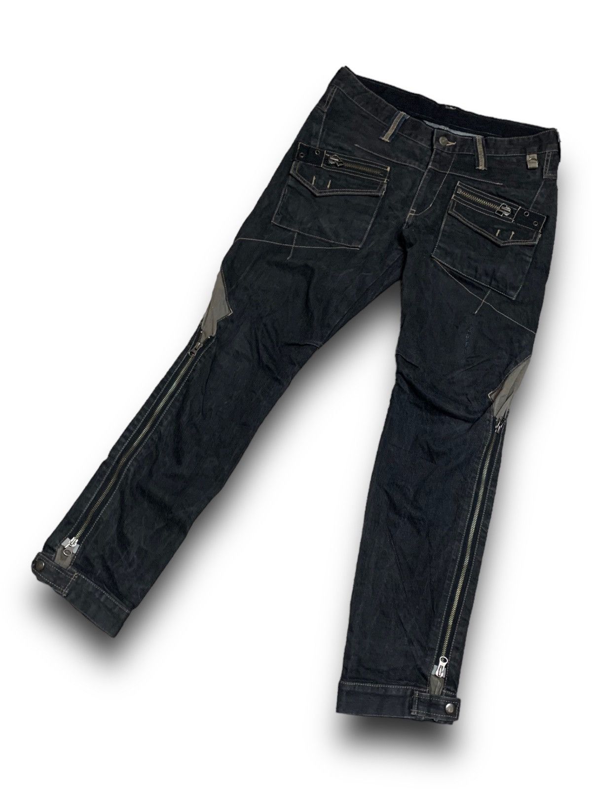 Designer × Japanese Brand × PPFM PPFM MULTI POCKET AND ZIP RARE DESIGN JAPANESE BRAND DENIM Size US 34 / EU 50 - 4 Thumbnail