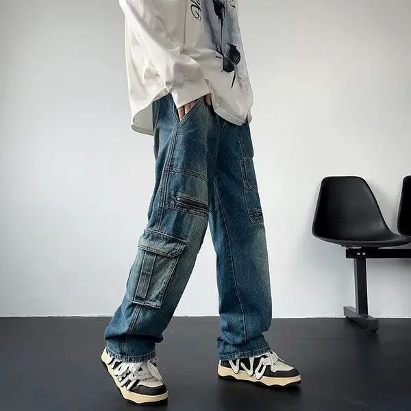 VIBE Baggy Cargo Denim Jeans Size US 32 / EU 48 - 3 Thumbnail