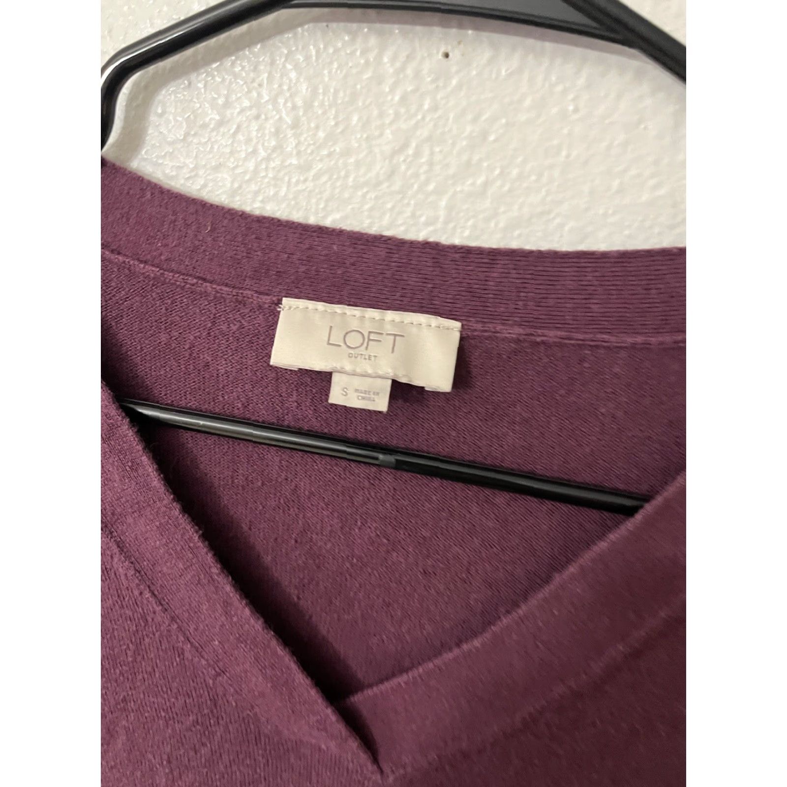 Loft VINTAGE Ann Taylor Loft Sweater Women's Small Pullover Knit Long Sleeve V-Neck Casual Burgundy 2010s Womens Size S / US 4 / IT 40 - 3 Thumbnail