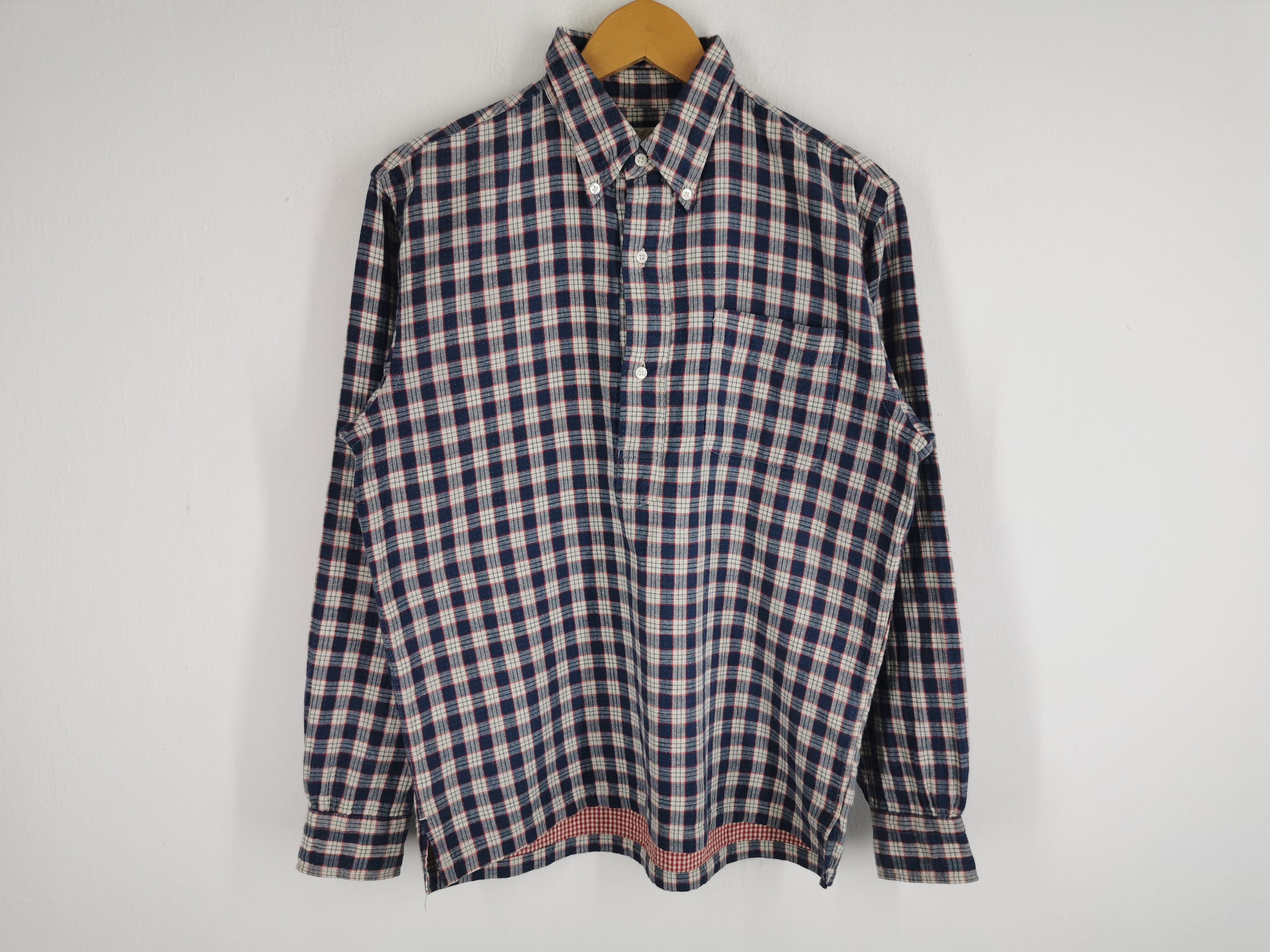 Sugar Cane Vintage 90s Sugar Cane Flannel Checkred Button Shirt Size M Size US M / EU 48-50 / 2 - 1 Thumbnail