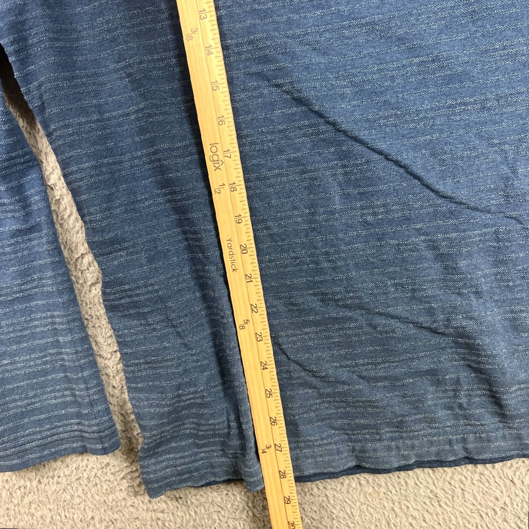 Carbon2Cobalt VINTAGE Carbon 2 Cobalt Shirt Mens XL Blue Watermark Striped Henley Long Sleeve Size US XL / EU 56 / 4 - 4 Thumbnail