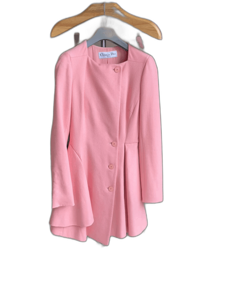 Dior Pink Cashmere Coat by Christian Dior Size US S / EU 44-46 / 1 - 1 Thumbnail