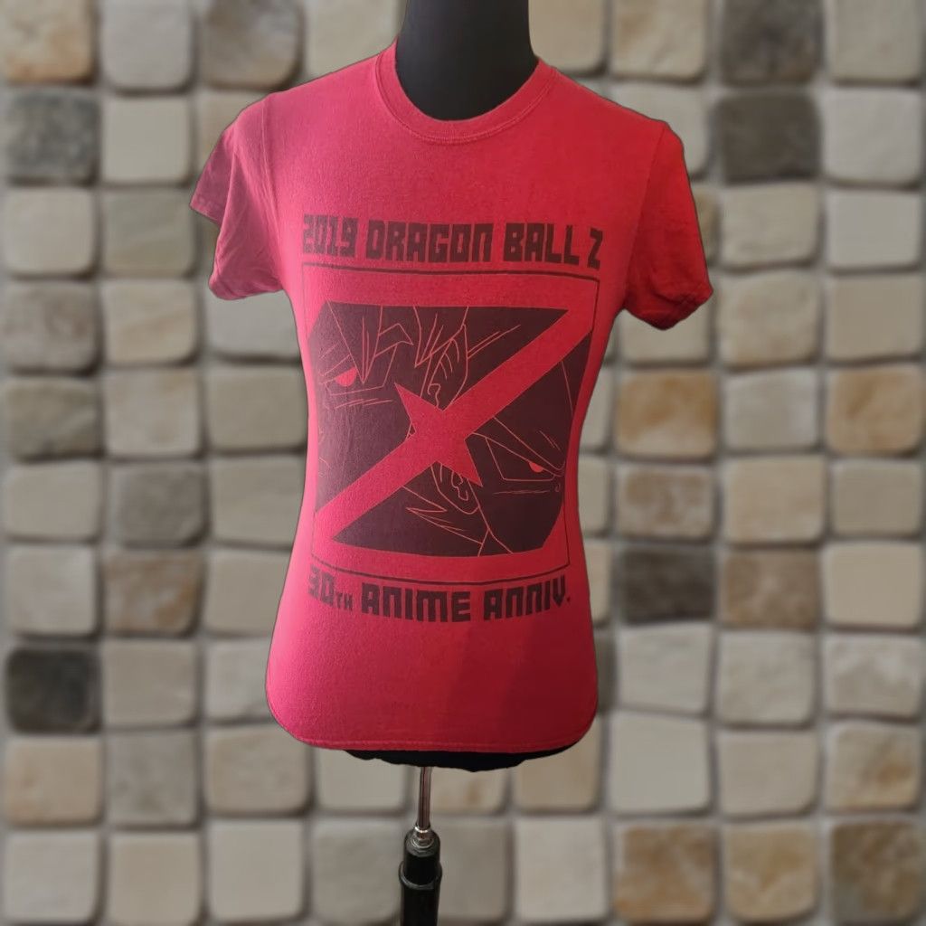 Vintage Dragon Ball Z DBZ 30th Anniversary Goku Vegeta Red T-Shirt Men’s XS Shirt Crew Neck Short Sleeve Logo Accent Anime Cotton Red Mens XS Size US XS / EU 42 / 0 - 1 Thumbnail