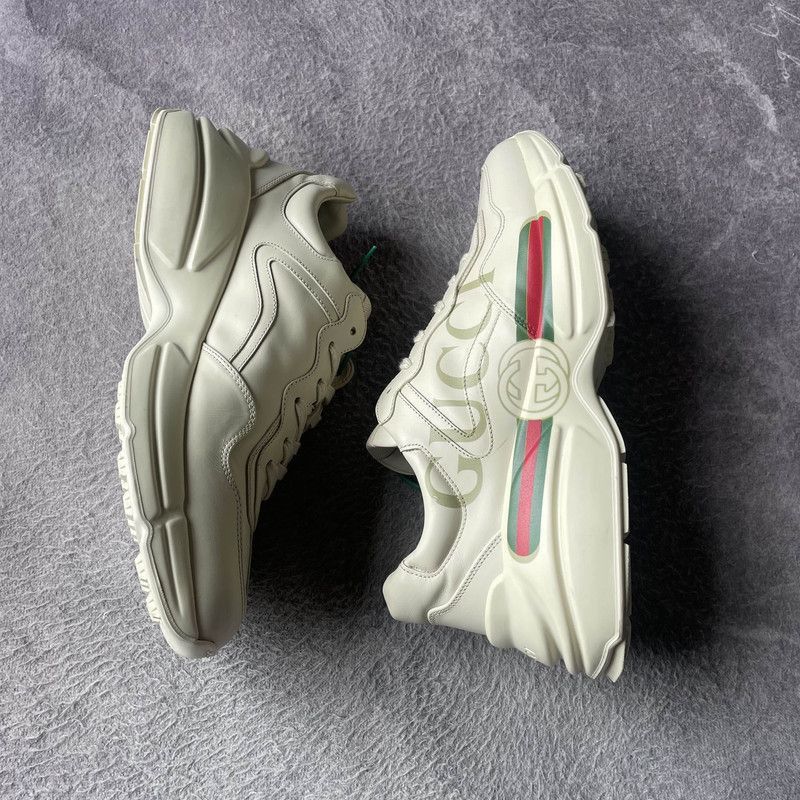 Gucci Gucci Rhyton Logo Low-Top Sneakers for Men - Size US 9.5 / EU 42-43 - 7 Thumbnail