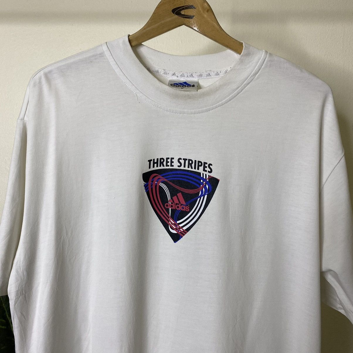 Adidas × Vintage Vintage 1990s Adidas Three Stripes Tee Size US L / EU 52-54 / 3 - 2 Thumbnail