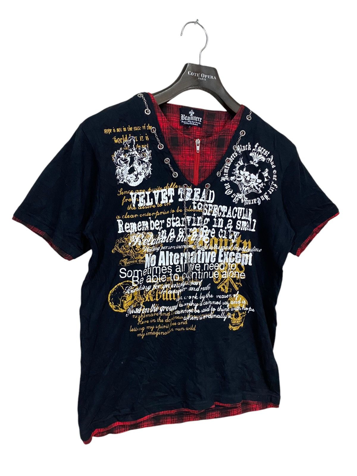 If Six Was Nine Beaumere double tshirt skull design with necklace very rare Size US L / EU 52-54 / 3 - 2 Thumbnail
