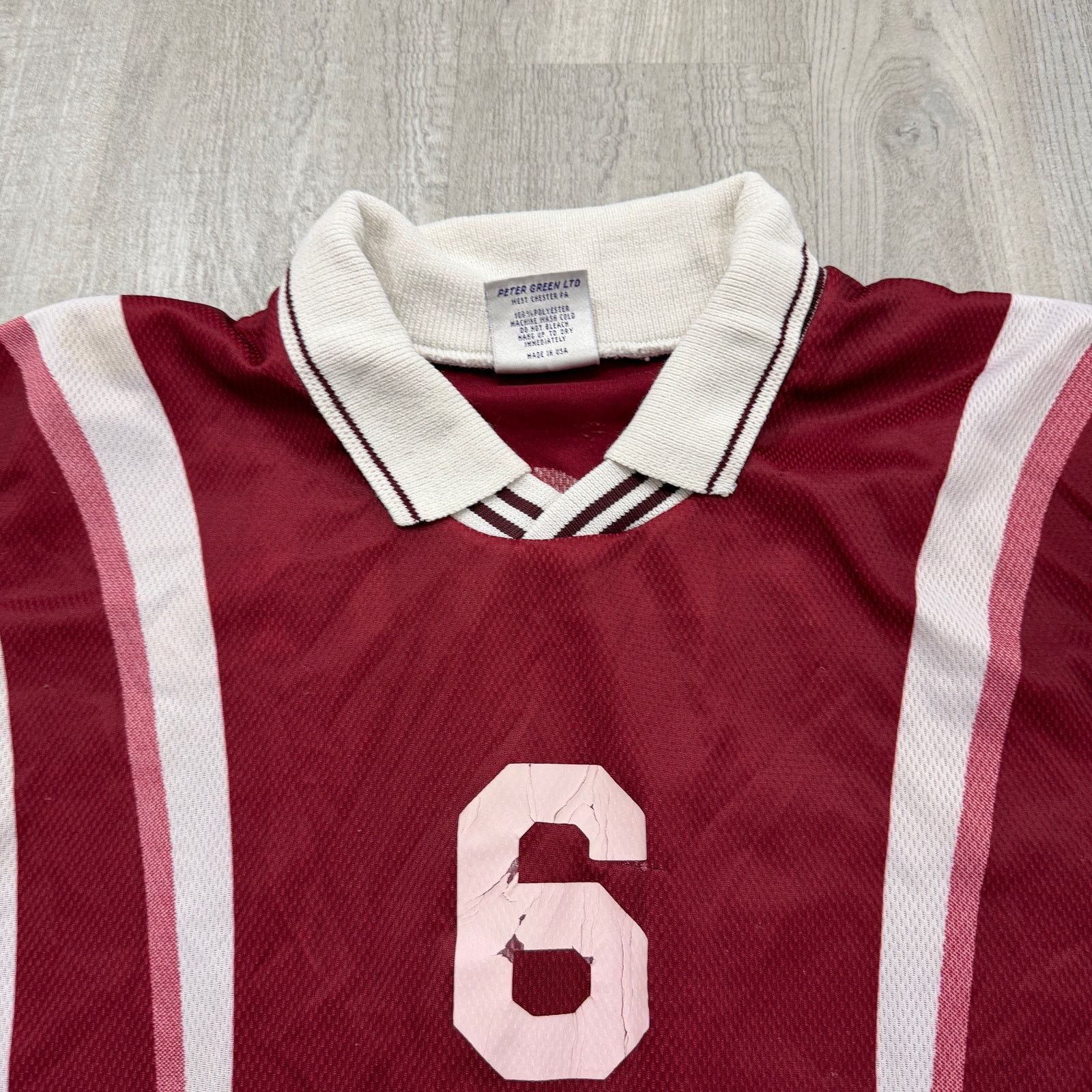 Vintage Vintage Dynamic Soccer Collared Jersey Small Red White 90s Size US S / EU 44-46 / 1 - 3 Thumbnail