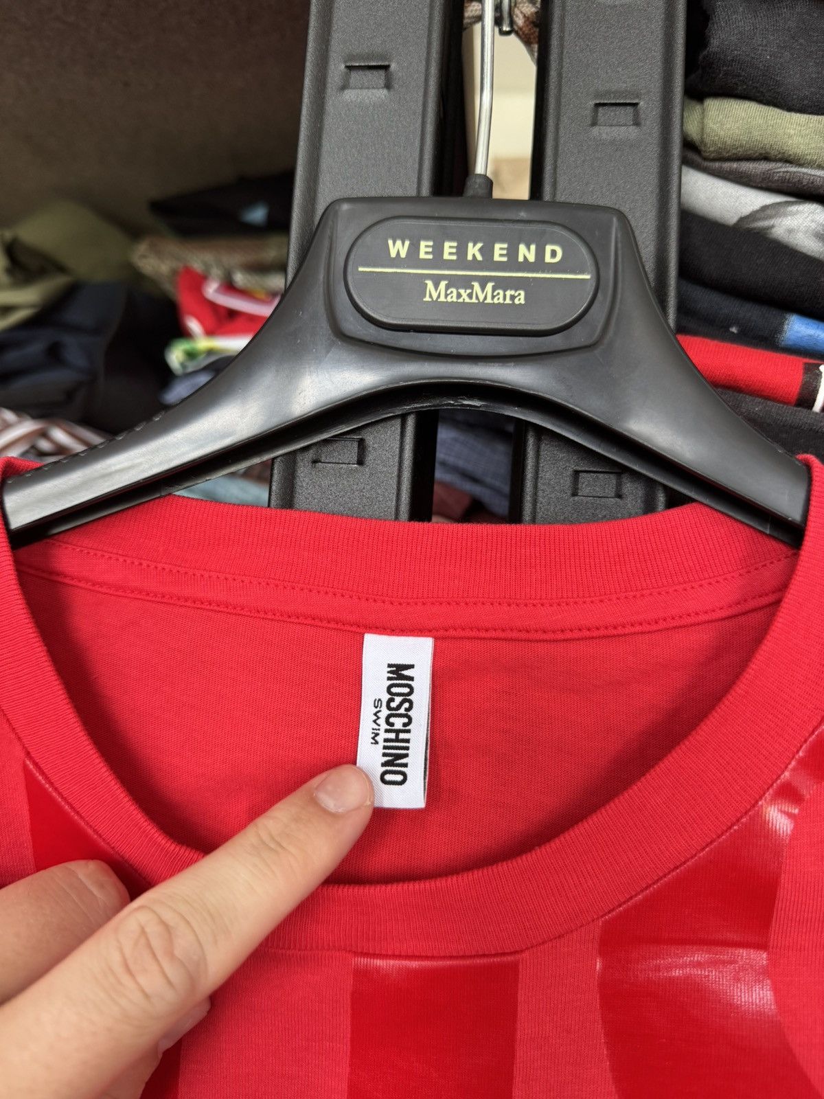 Moschino Moschino swim big logo tee red Size US S / EU 44-46 / 1 - 3 Thumbnail