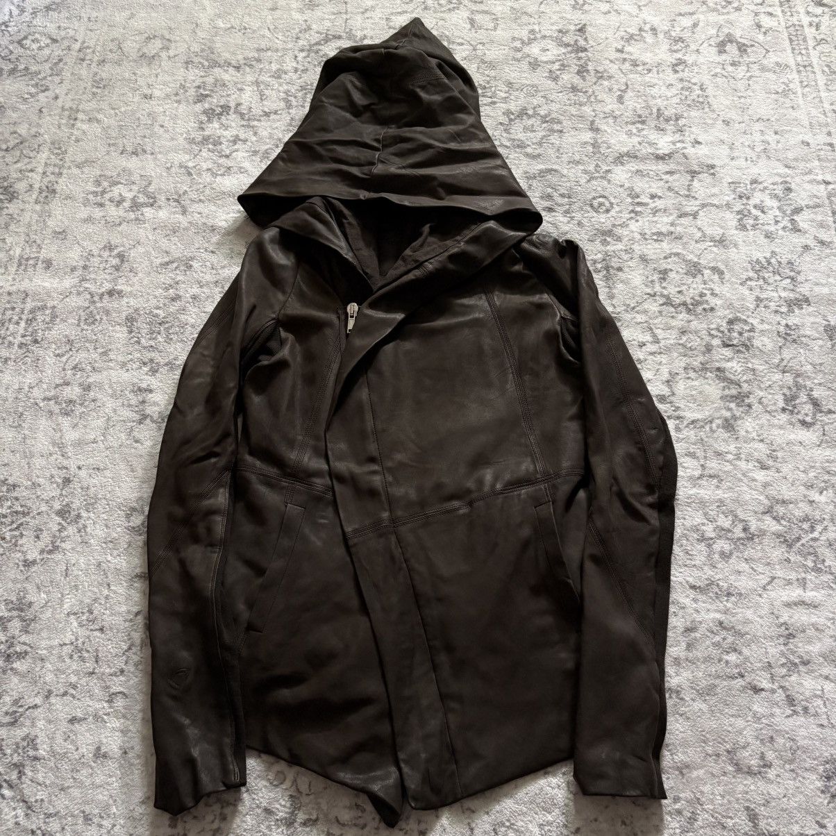 Rick Owens Leather Rider Wizard Jacket Brown Size 42