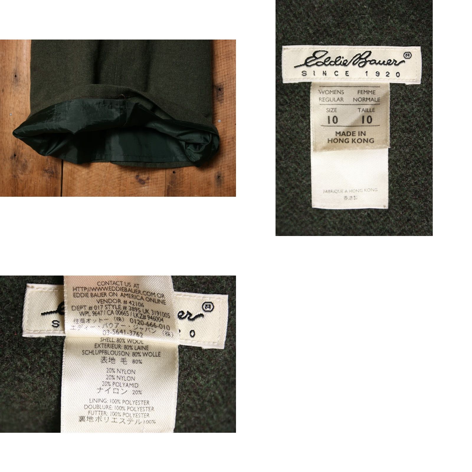 Eddie Bauer VINTAGE Eddie Bauer Green Herringbone Wool Blend Sleeveless Dress Sz. 10 Dress Size L / US 10 / IT 46 - 8 Thumbnail