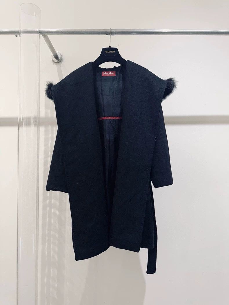 Max Mara Max Mara Black overcoat Size S / US 4 / IT 40 - 4 Thumbnail