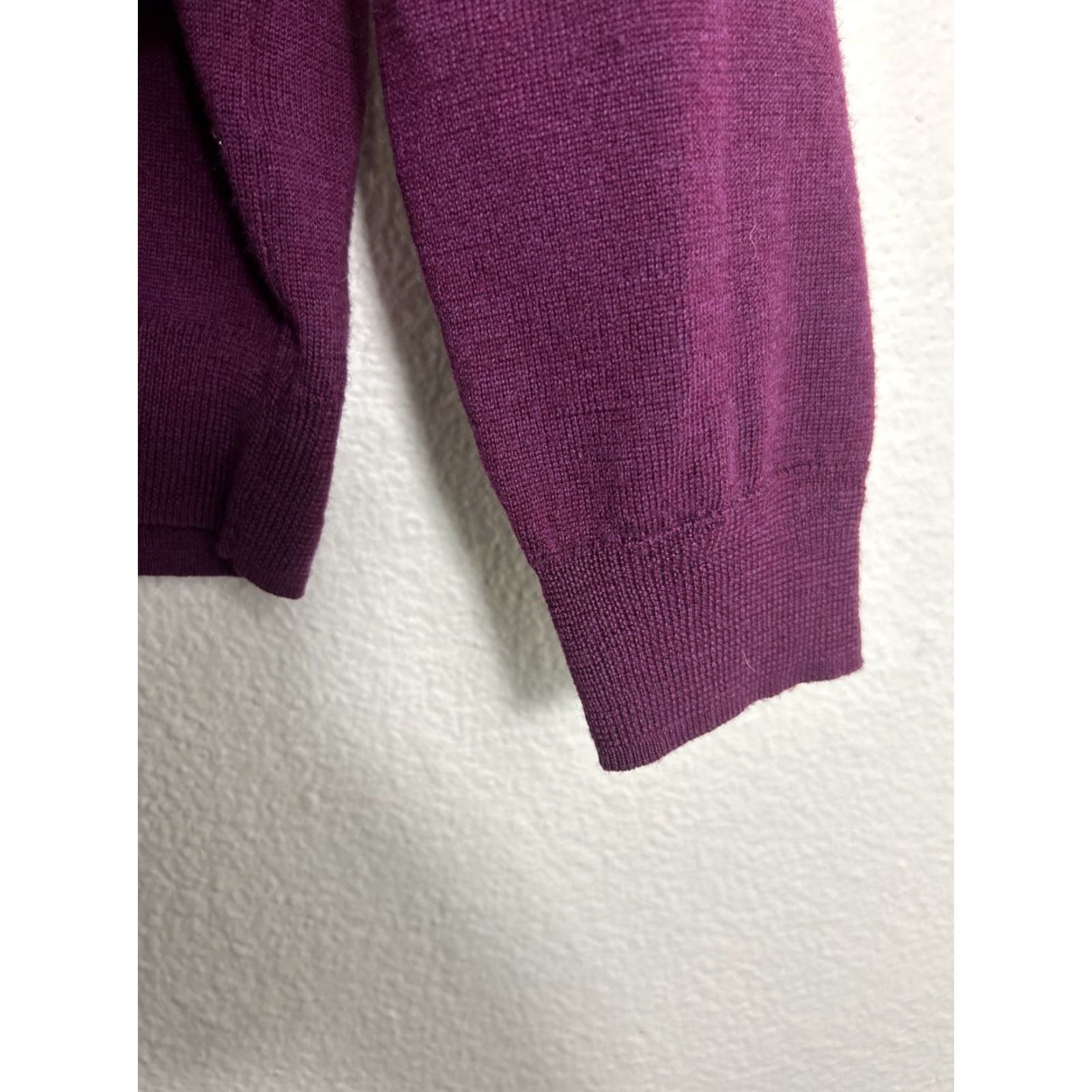 Bonobos Bonobos Sweater Mens Large Maroon Merino Wool V Neck Pullover Slim Knit Long Sleeve Casual Size US L / EU 52-54 / 3 - 6 Thumbnail