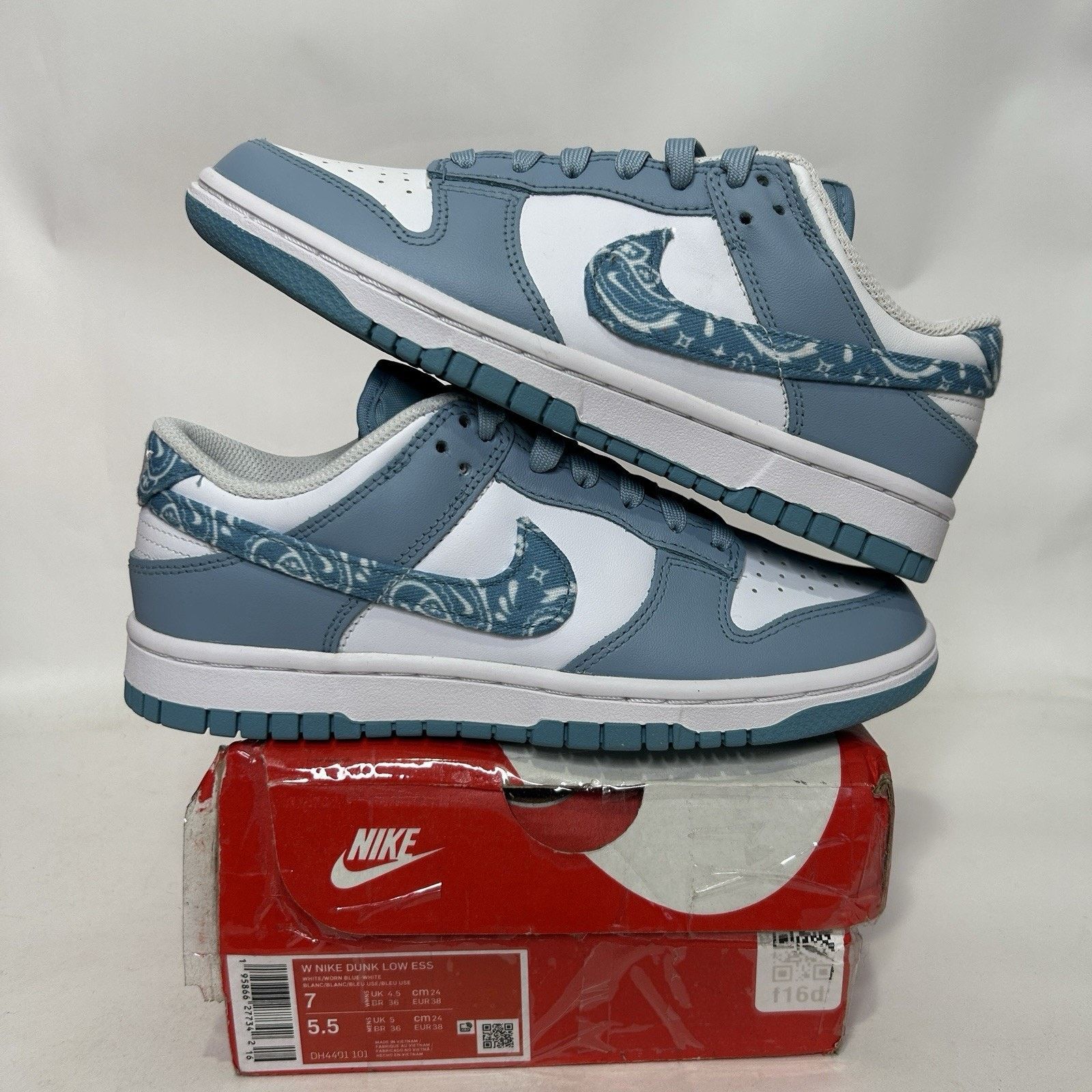 Nike Nike Dunk Low WMMS Essential Paisley Pack “Worn Blue” Size US 7 / IT 37 - 1 Thumbnail