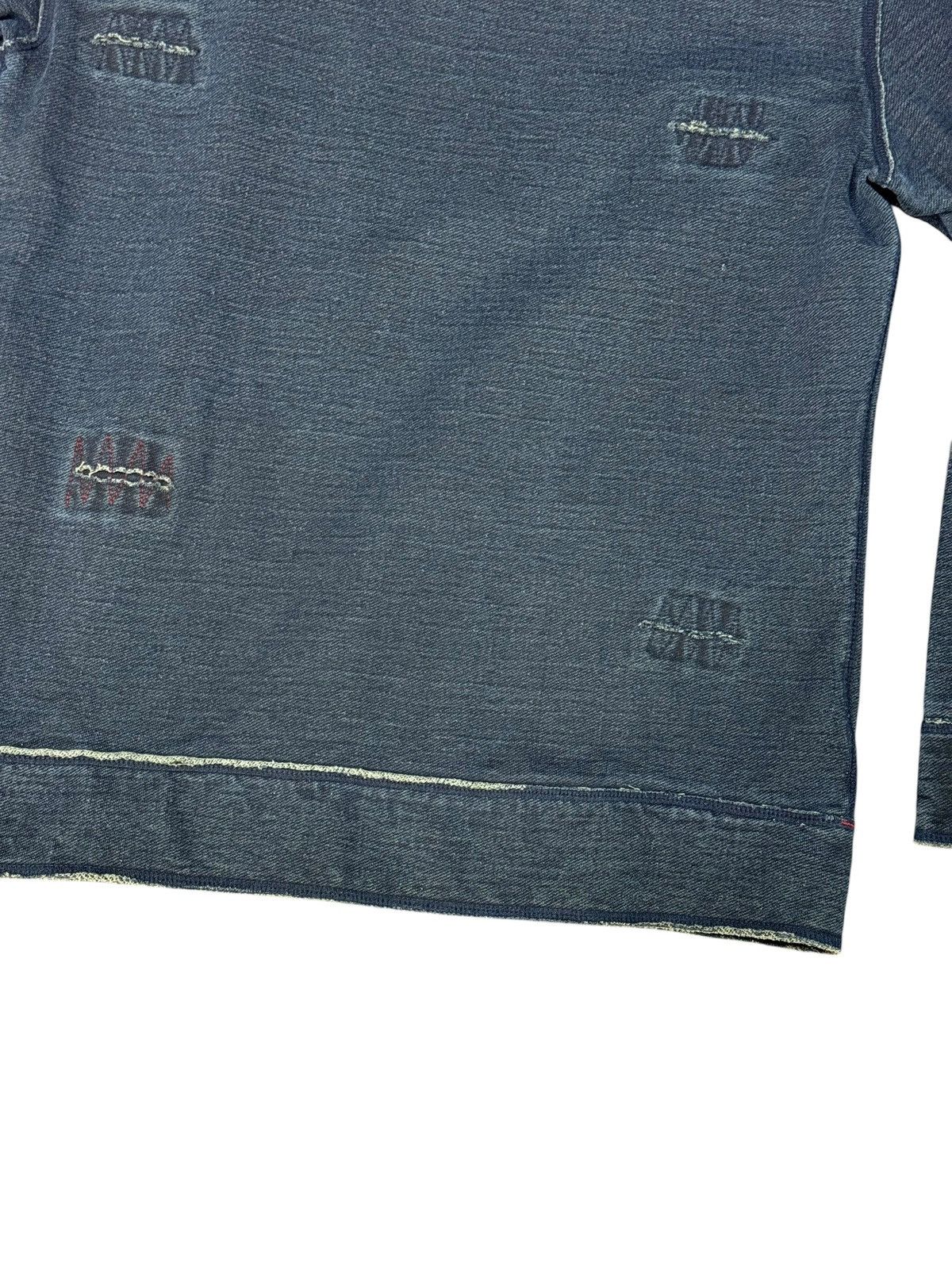 Japanese Brand Indigo Blue Eternal Denim Like Boro Sweater visvim 7🟩3 Size US M / EU 48-50 / 2 - 13 Thumbnail