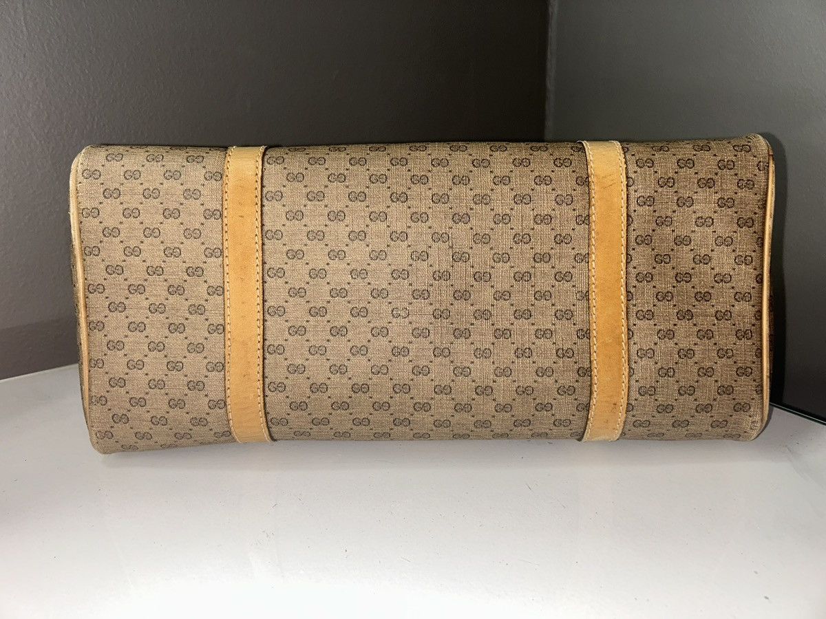 Gucci Vintage Gucci Micro GG Tan Coated Canvas Satchel Handbag Size ONE SIZE - 11 Thumbnail
