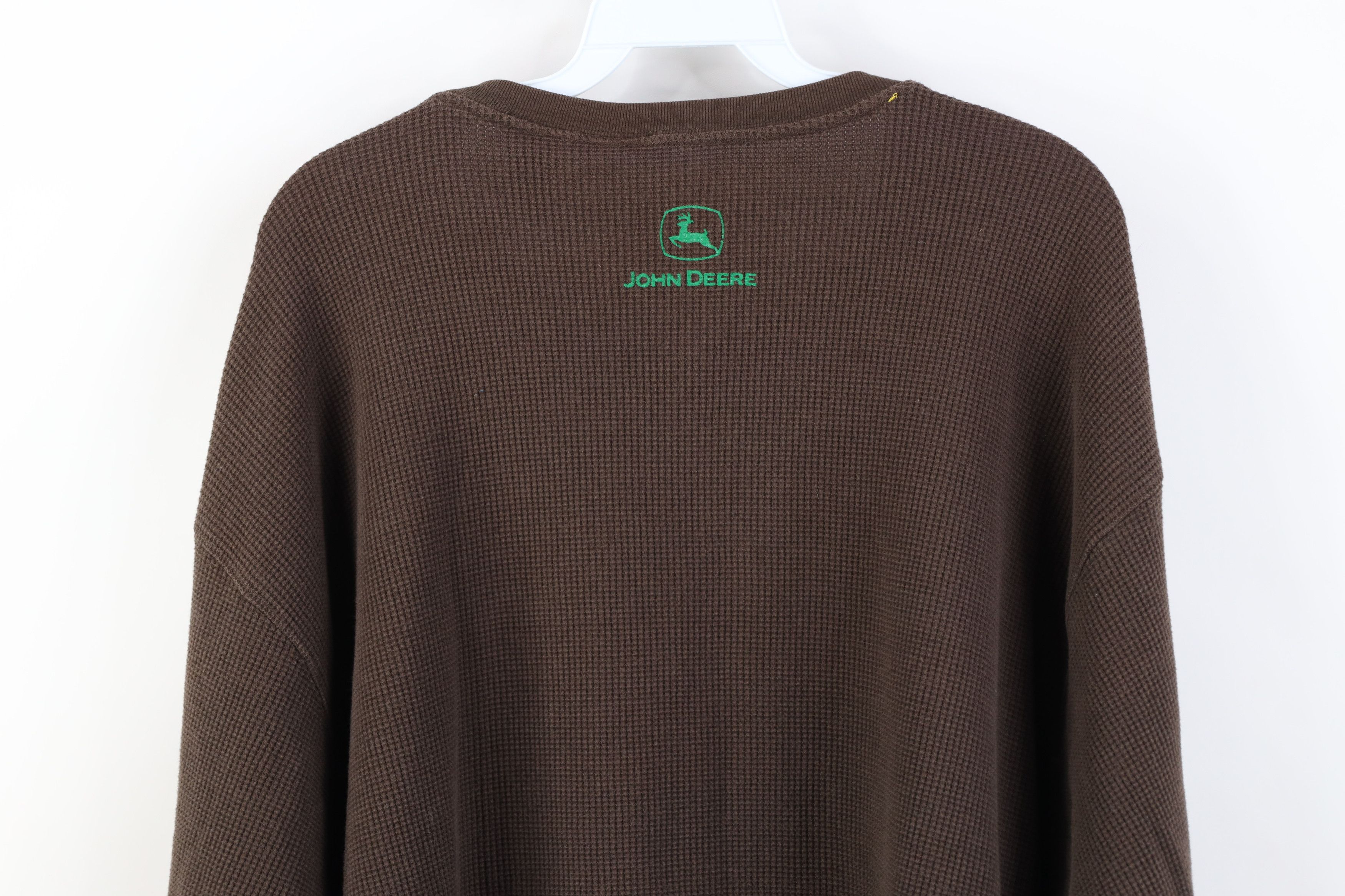 John Deere Vintage John Deere Tractors Waffle Knit Long Sleeve T-Shirt Size US XL / EU 56 / 4 - 12 Thumbnail