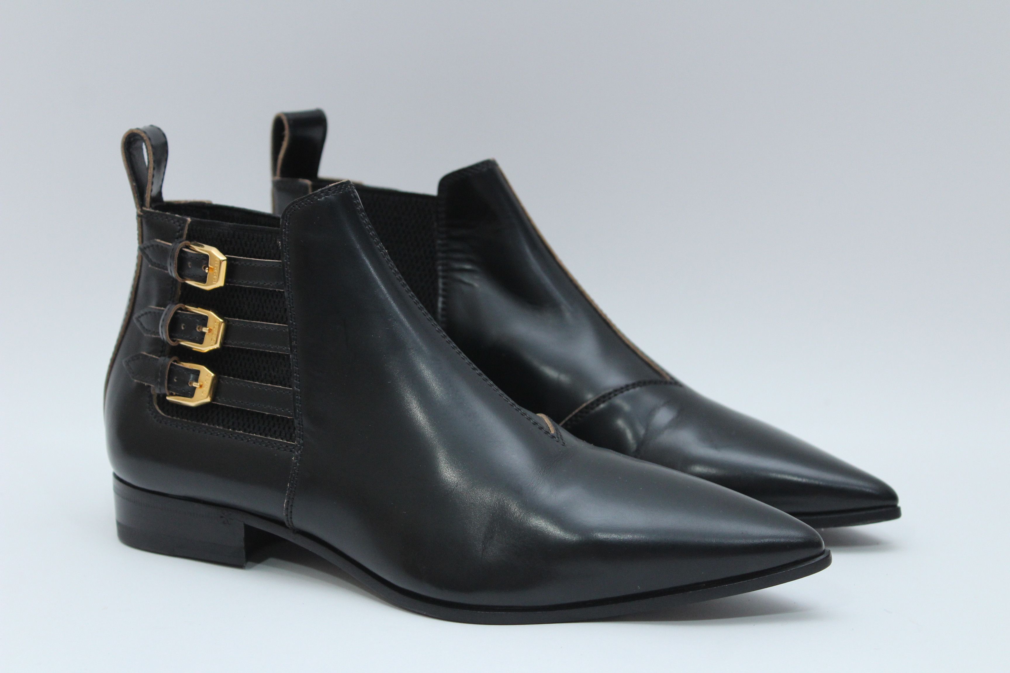 Gucci Gucci Buckled Leather Ankle Boots Womens Sz 38 Made In Italy Size US 8 / IT 38 - 11 Thumbnail