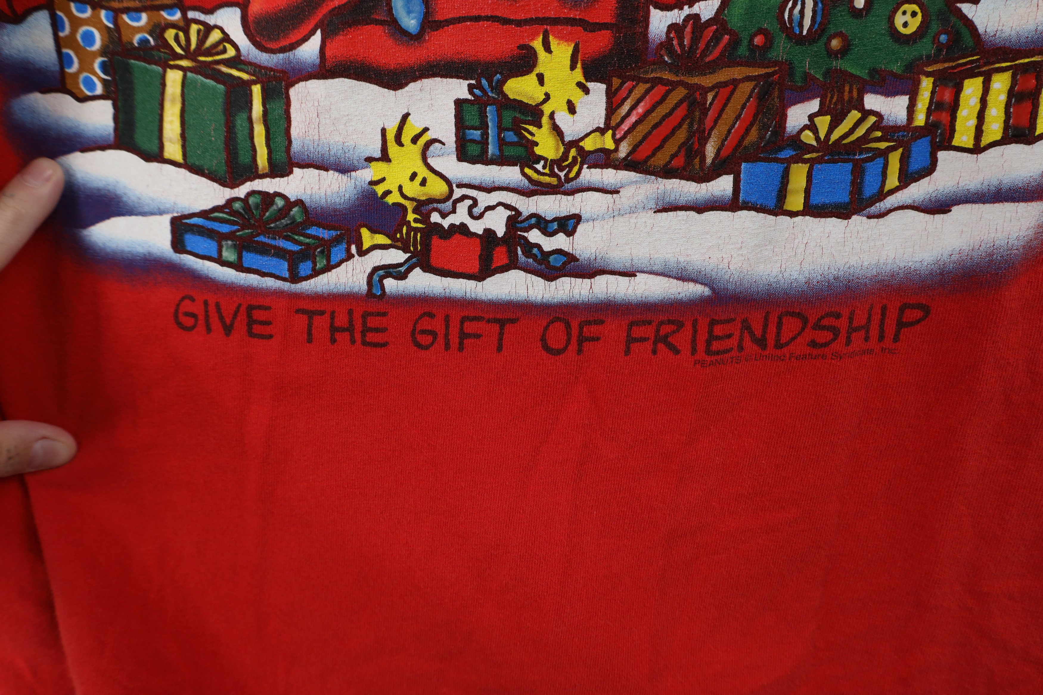 Vintage Vintage Peanuts Charlie Brown Snoopy Christmas T-Shirt Red Size US XL / EU 56 / 4 - 5 Thumbnail