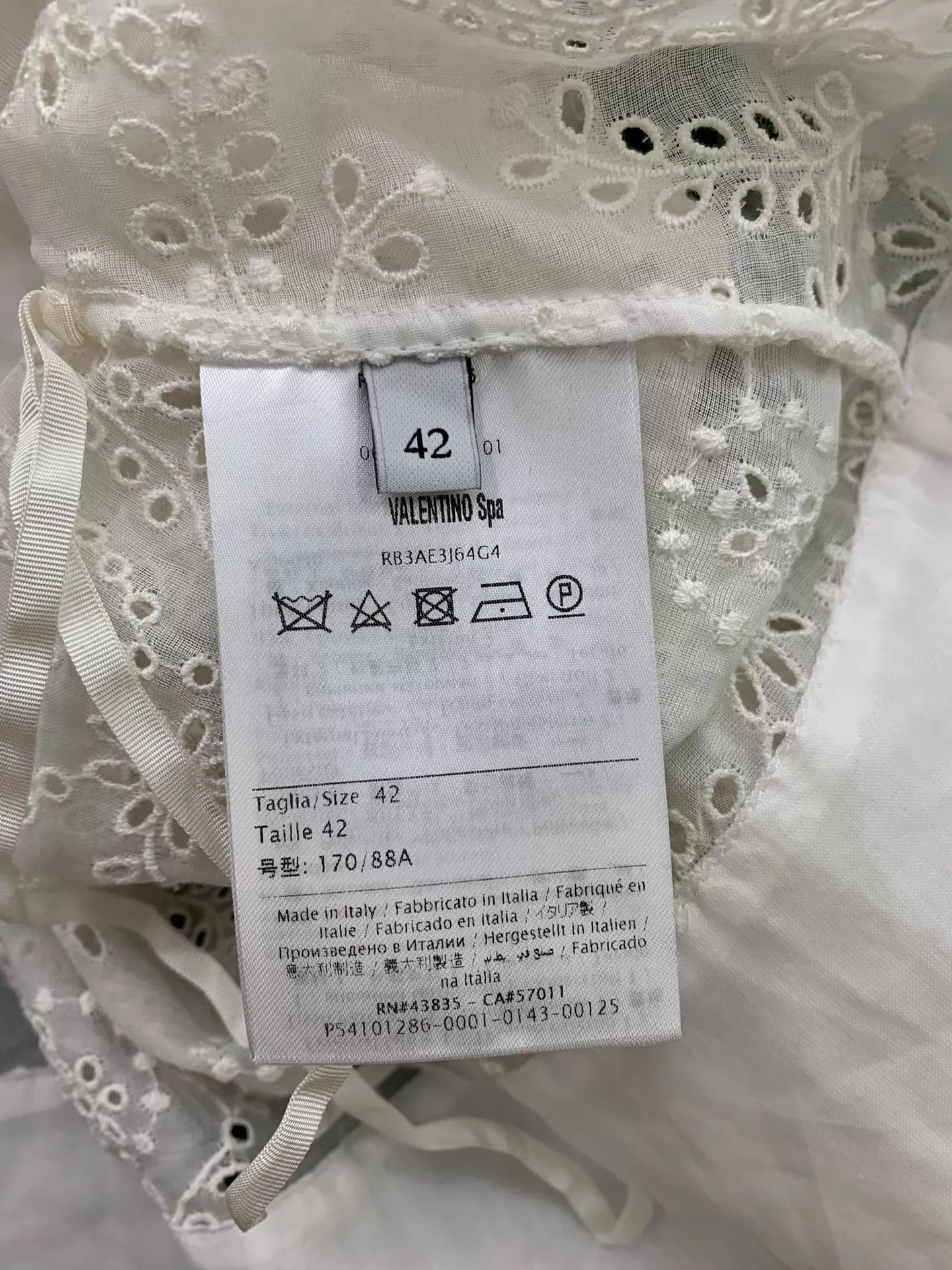 Valentino Valentino White Cutout Shirt 42 Size M / US 6-8 / IT 42-44 - 5 Thumbnail