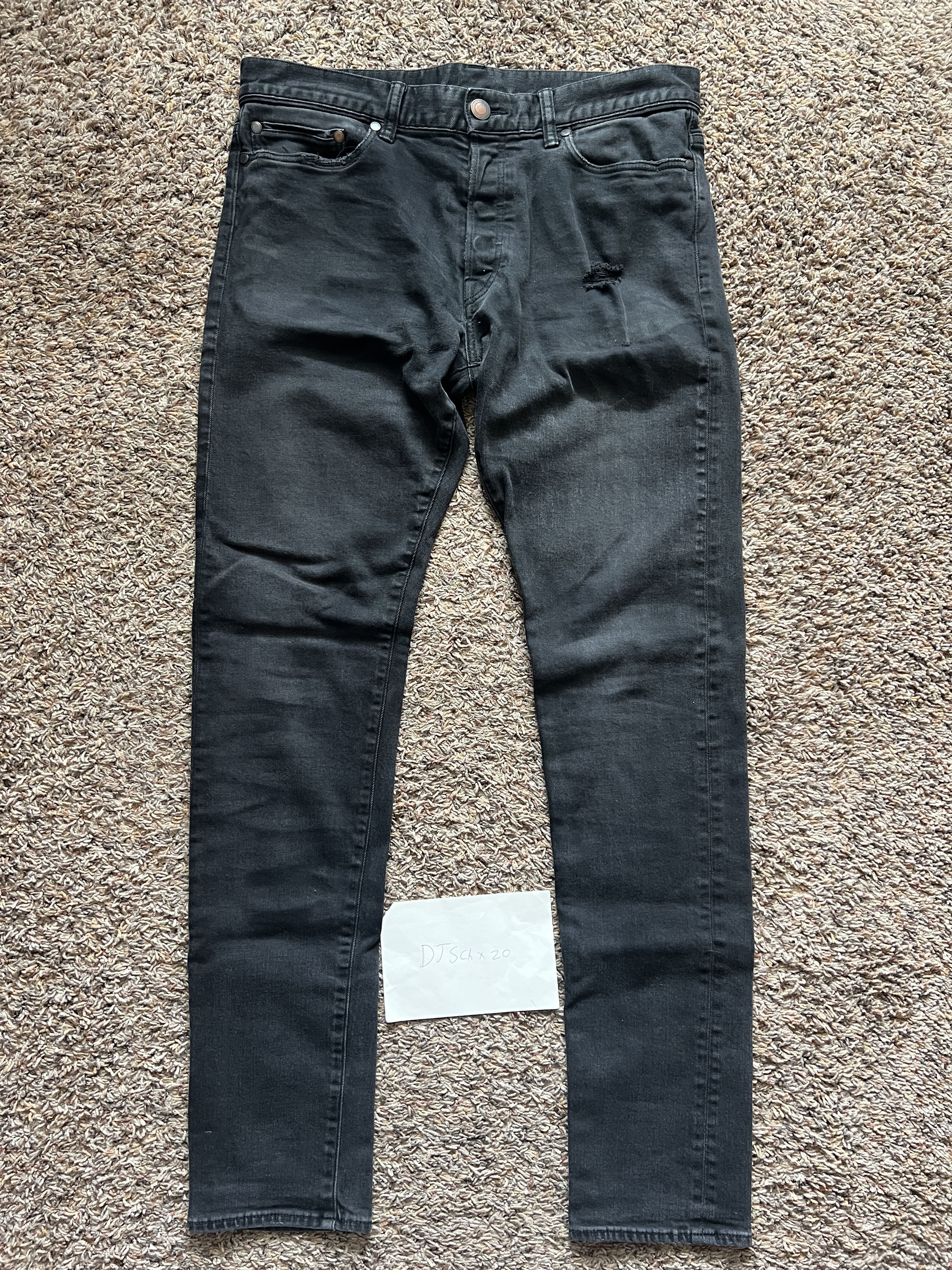 John Elliott The Cast 2 Carbon Black Denim (2017) Size US 32 / EU 48 - 1 Thumbnail