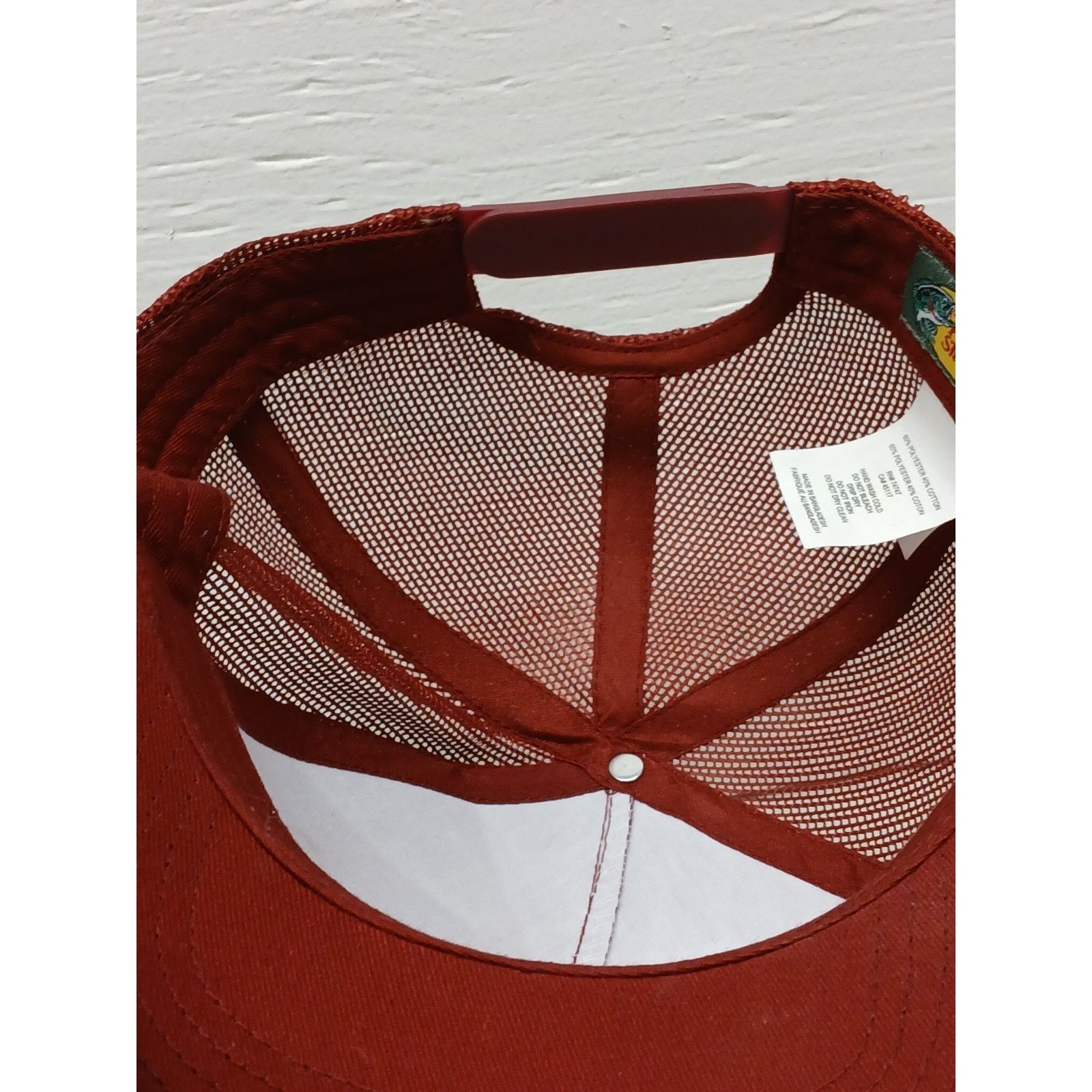 Bass Pro Shops Bass Pro Shops (OSFM) Red Snapback Mesh Trucker Hat Size ONE SIZE - 7 Thumbnail
