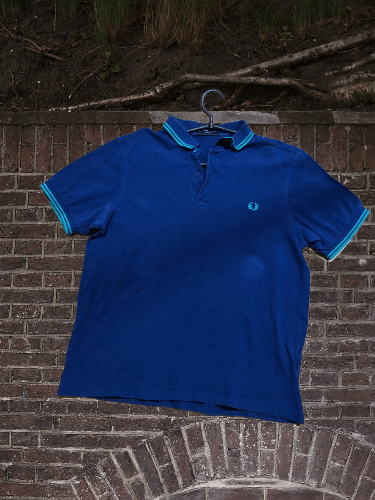Fred Perry FRED PERRY Polo Shirt Twin Tipped Navy Blue Size US L / EU 52-54 / 3 - 1 Thumbnail