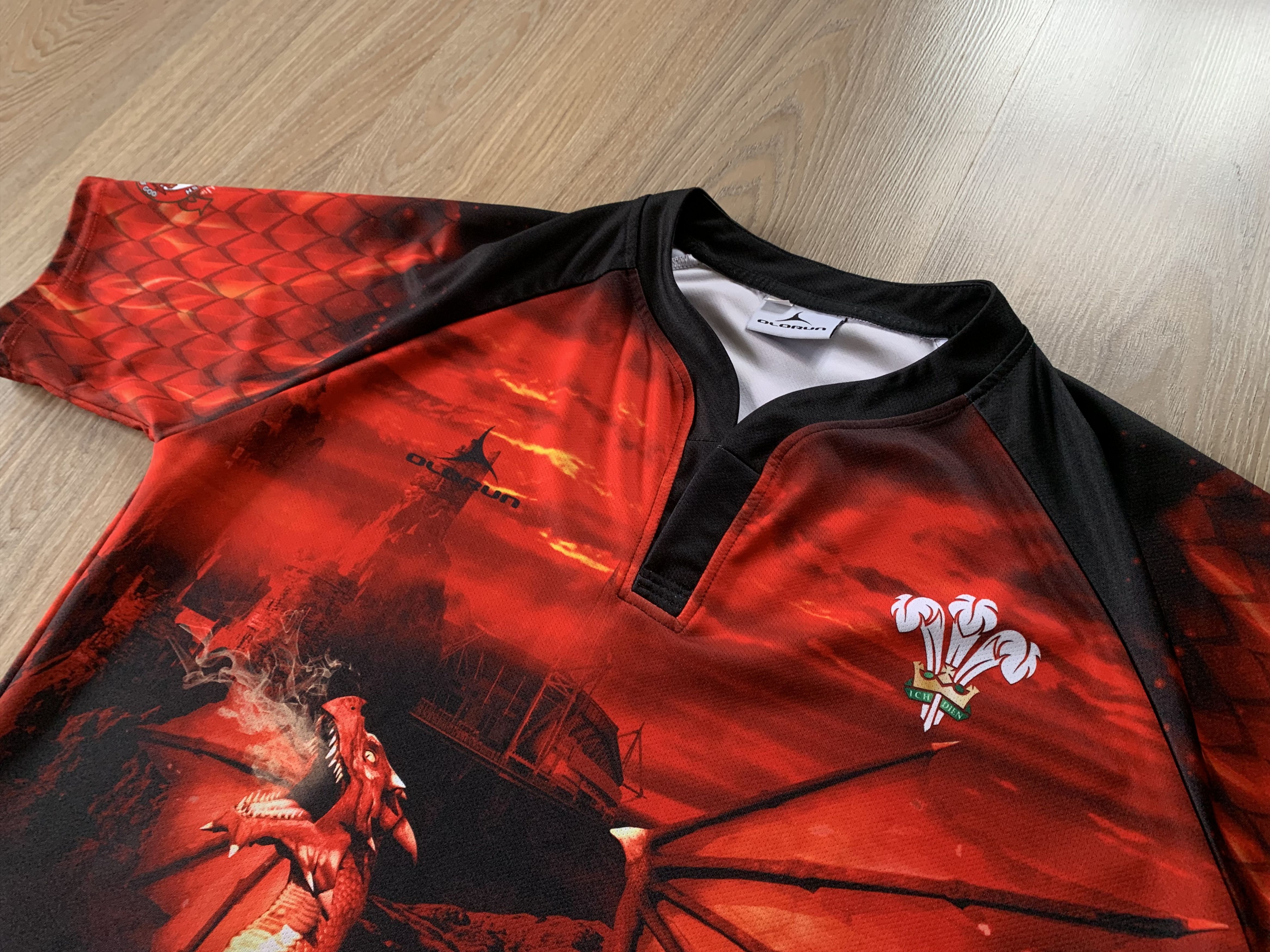 Vintage Olorun Sports Wales Rugby Jersey Size US XL / EU 56 / 4 - 6 Thumbnail