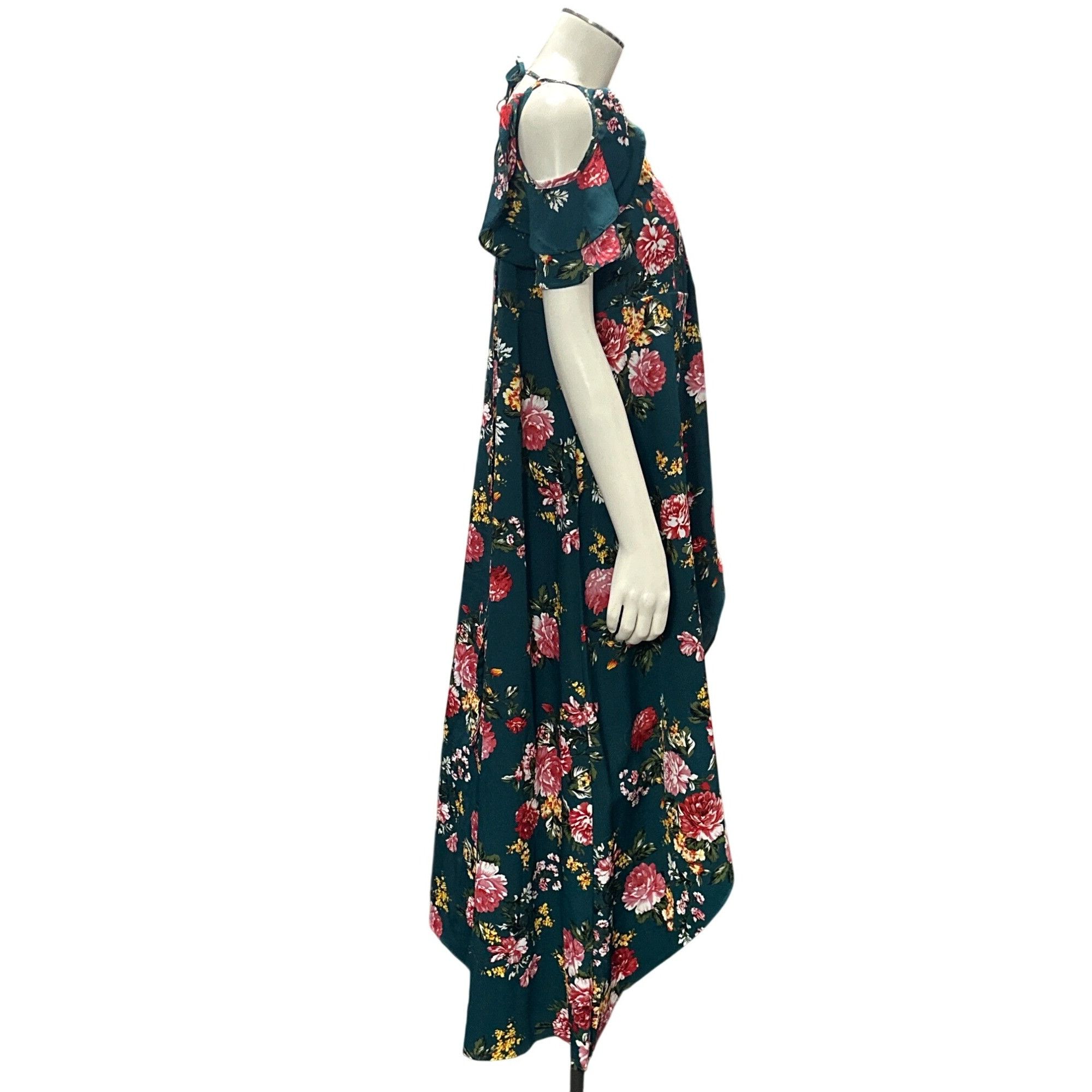 Other CCC Sexy Sheer Floral Hi Low Cold Shoulder Maxi Sun Dress Si Size M / US 6-8 / IT 42-44 - 4 Thumbnail