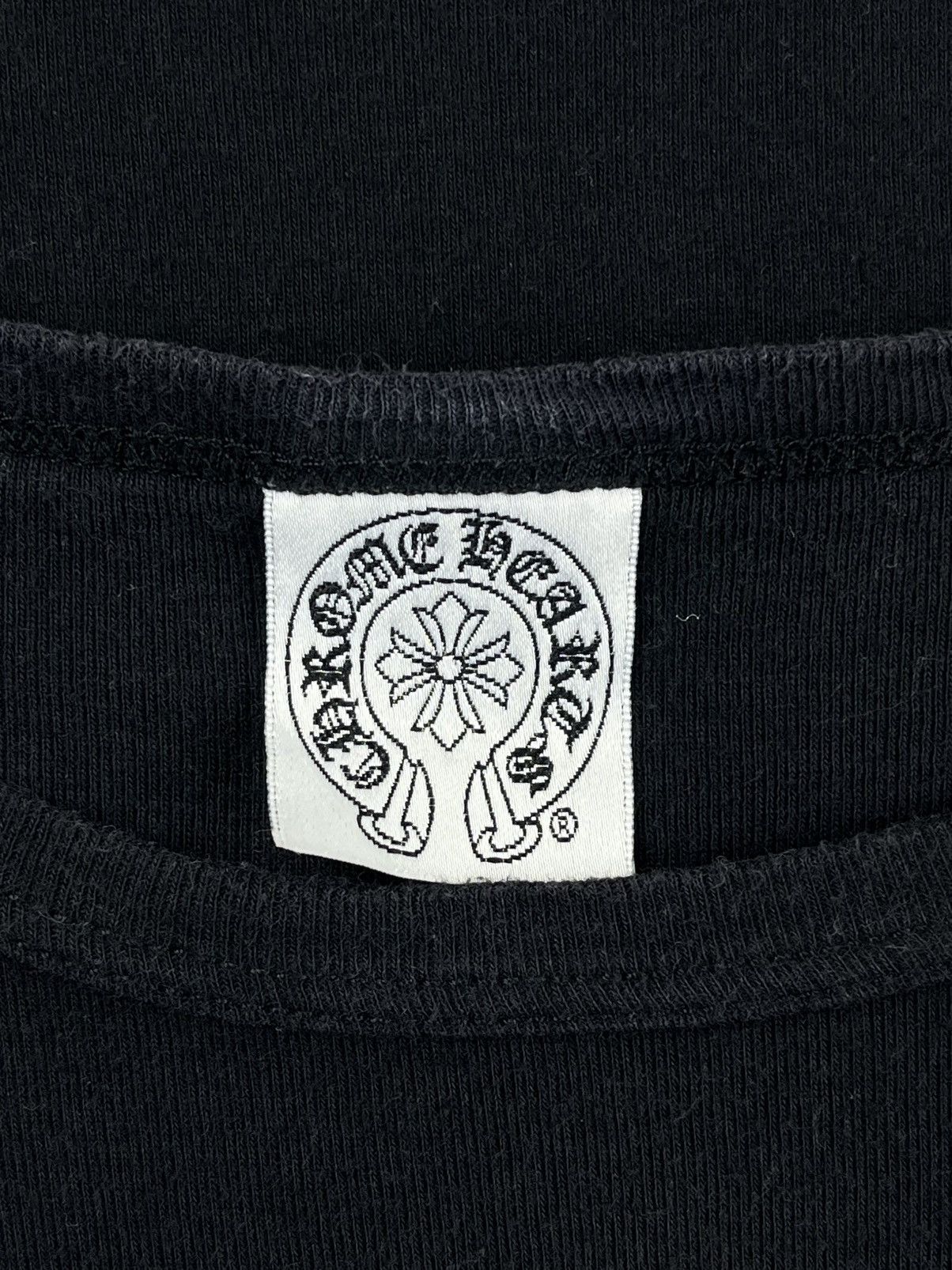Chrome Hearts Chrome Hearts USA Flag Scroll Logo Baby Tee Tshirt Black Size ONE SIZE - 5 Thumbnail