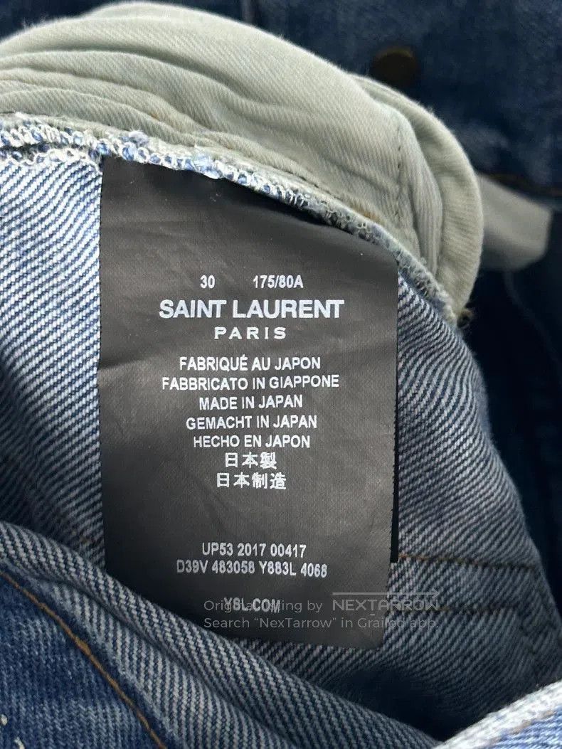 Saint Laurent Paris Saint Laurent Paris Washed Blue Jeans. Size US 30 / EU 46 - 6 Thumbnail