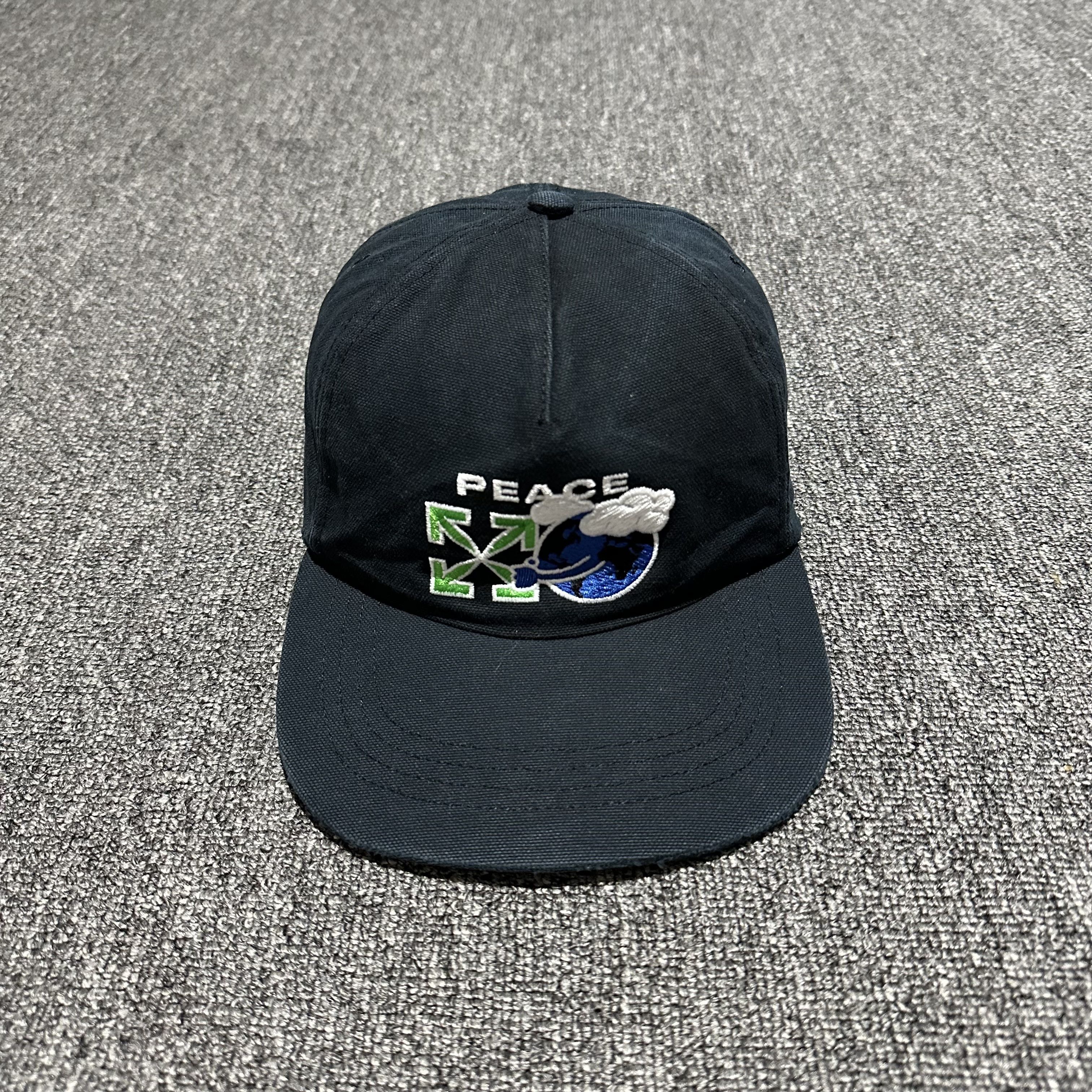 Off-White World Peace Embroidered distressed Hat