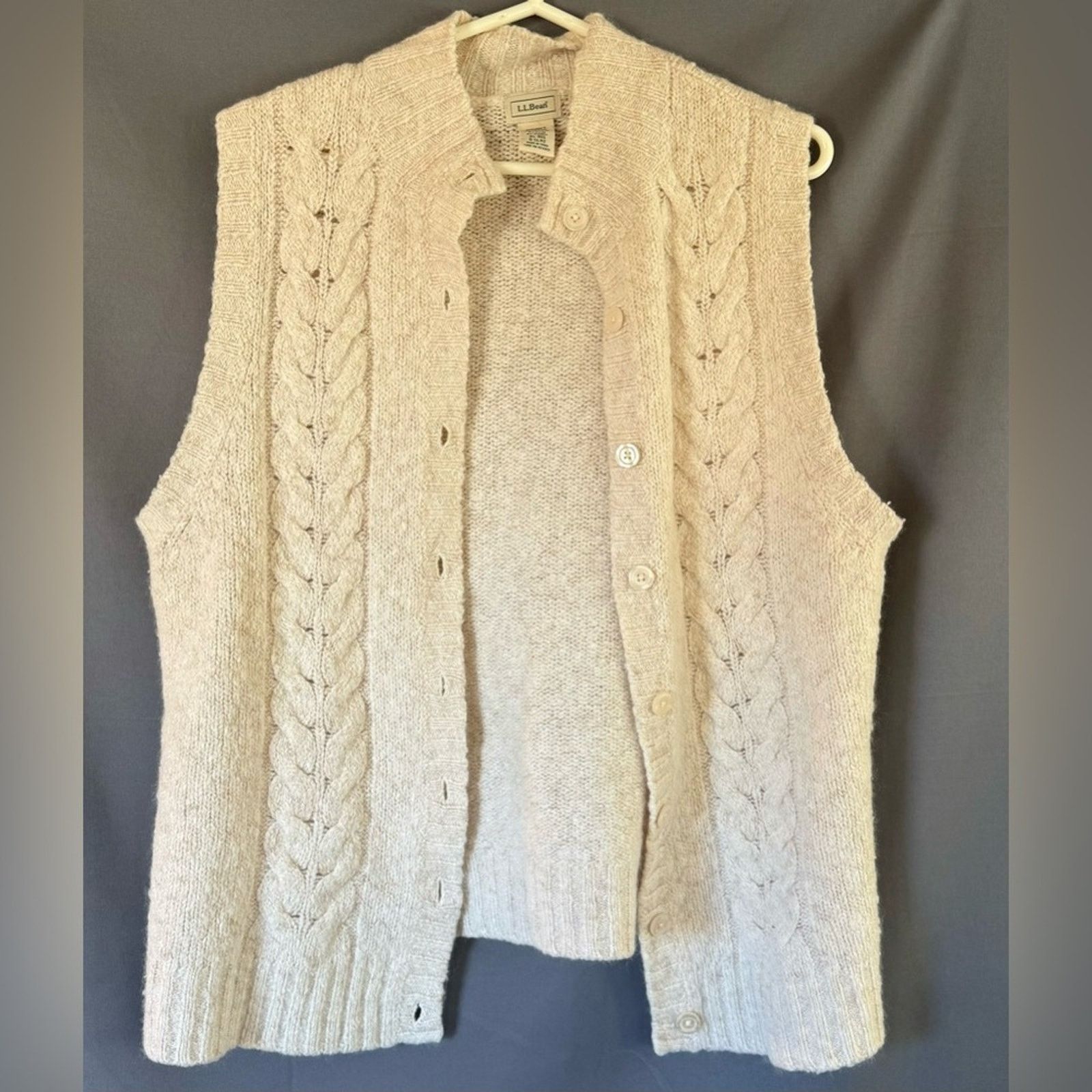 L.L. Bean Vintage L.L. Bean Cream Size XL Sweater Vest Size XL / US 12-14 / IT 48-50 - 4 Thumbnail