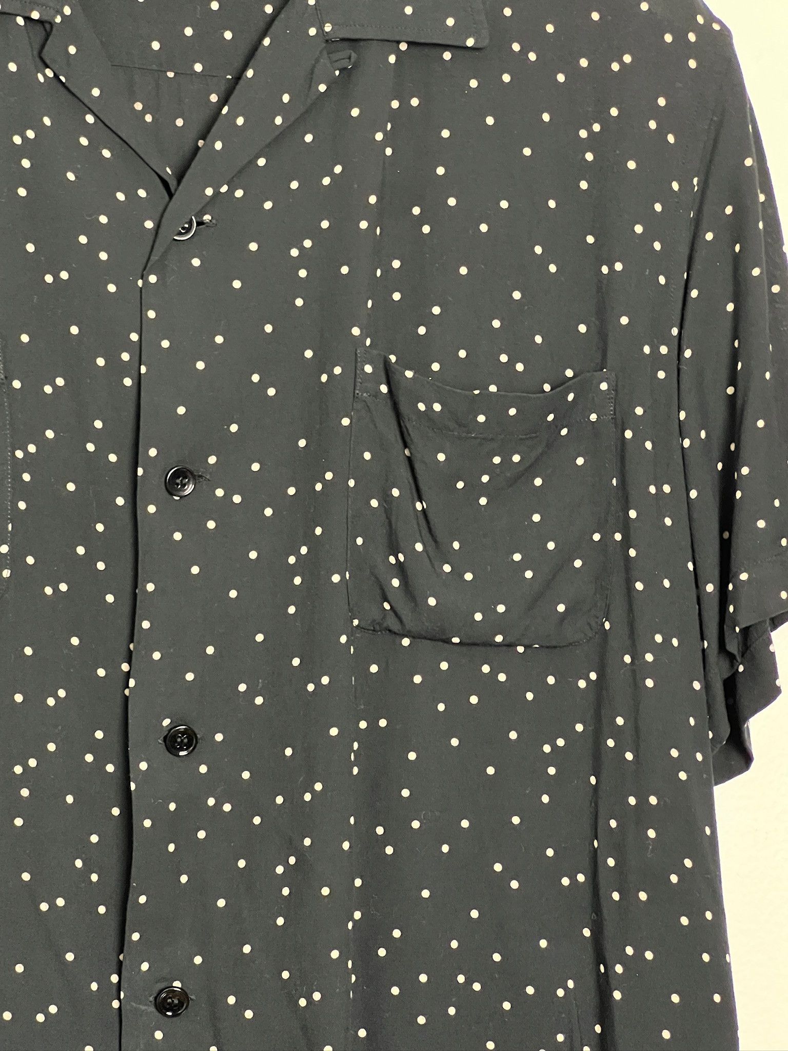 Saint Laurent Paris Hedi Slimane Era Polka Dot Camp Collar Shirt Size US M / EU 48-50 / 2 - 5 Thumbnail
