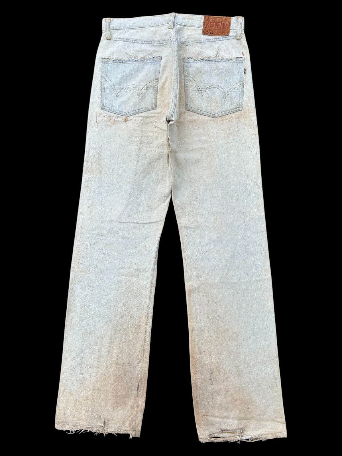 Kapital Thrashed Vintage Edwin 505z Selvedge Dirty Denim Jeans Size US 31 - 1 Thumbnail