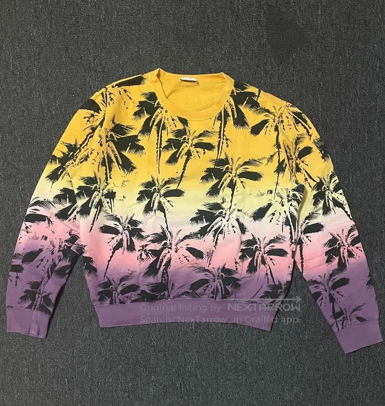 Saint Laurent Paris Saint Laurent Palm Tree Gradient Sweatshirt. Size US M / EU 48-50 / 2 - 1 Thumbnail