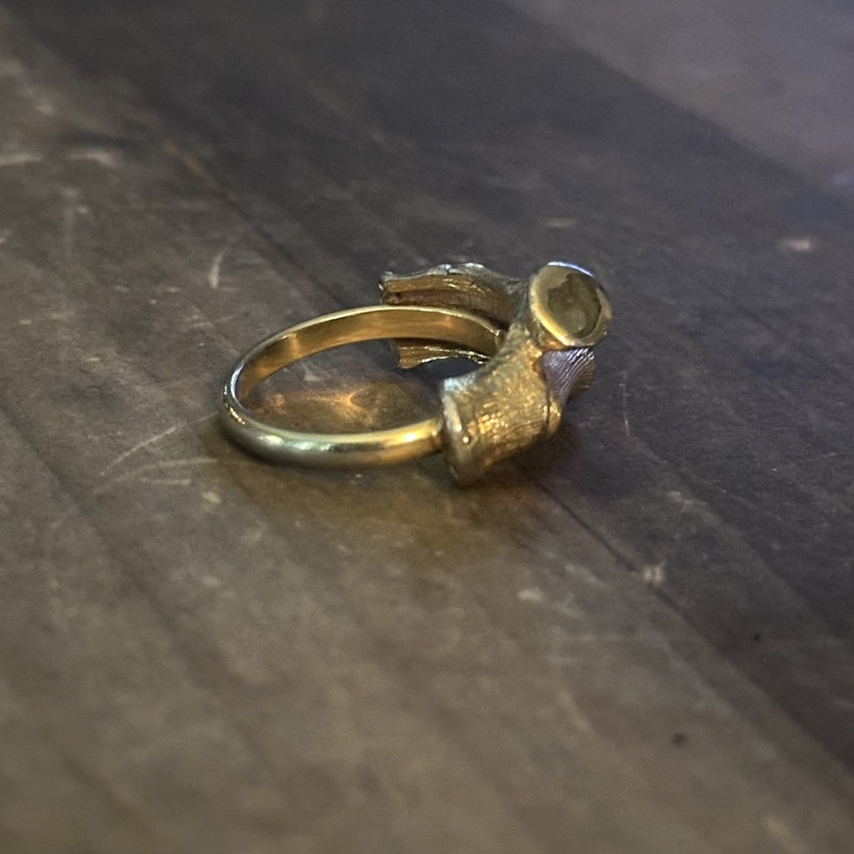 Vintage Vintage gold tone bamboo ring Size ONE SIZE - 5 Thumbnail