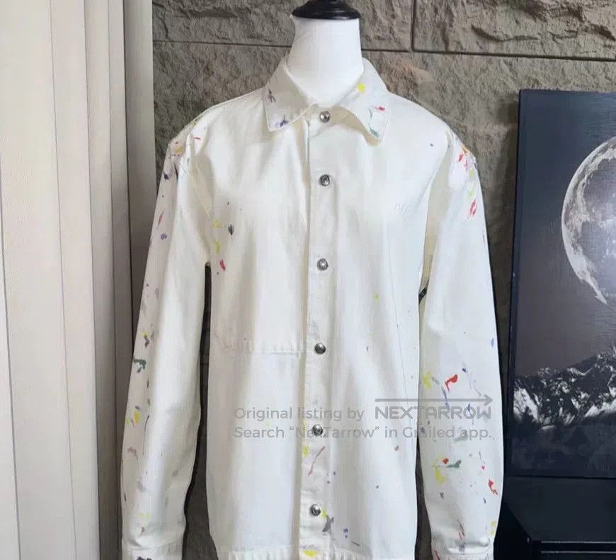 Dior dior logo denim jacket with paint splatter. Size US L / EU 52-54 / 3 - 1 Thumbnail